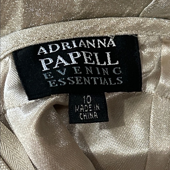 Adrianna Papell Events Essentials Elegant Beige Two-Piece Skirt Set. Size 10/12 - Picture 4 of 9